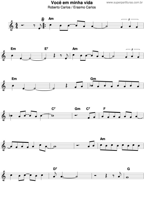 Partitura da música Você Em Minha Vida v.2