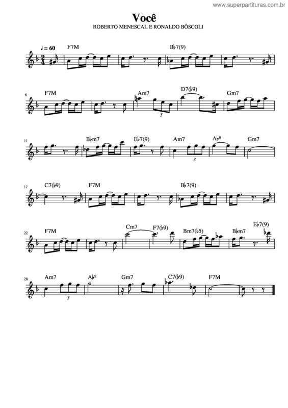 Partitura da música Você H3