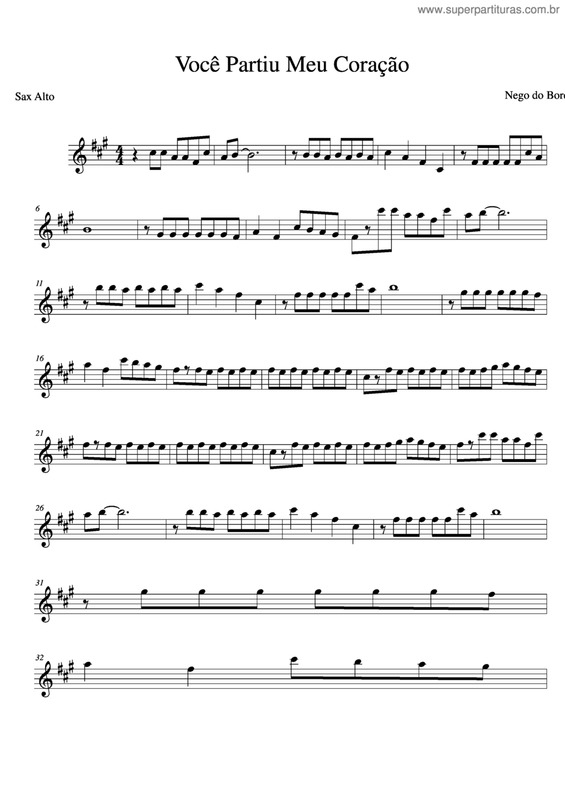 Partitura da música Você Partiu Meu Coração v.3