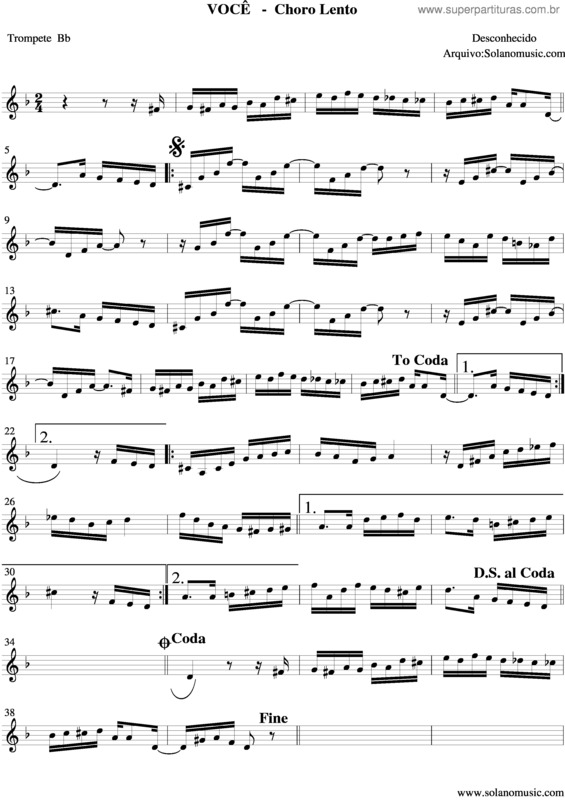 Partitura da música Você v.6