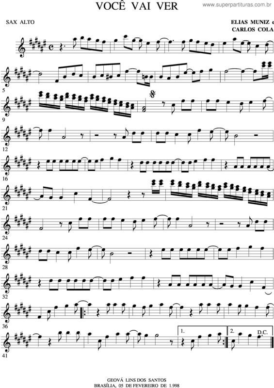 Partitura da música Você Vai Ver v.2