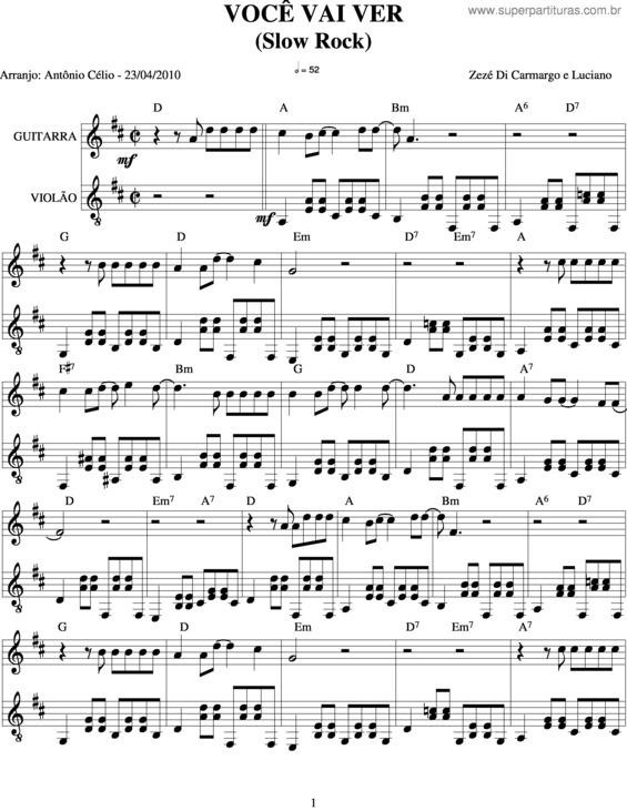 Partitura da música Você Vai Ver v.3