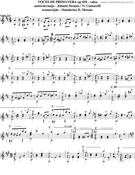 Partitura da música Vocês De Primavera v.2