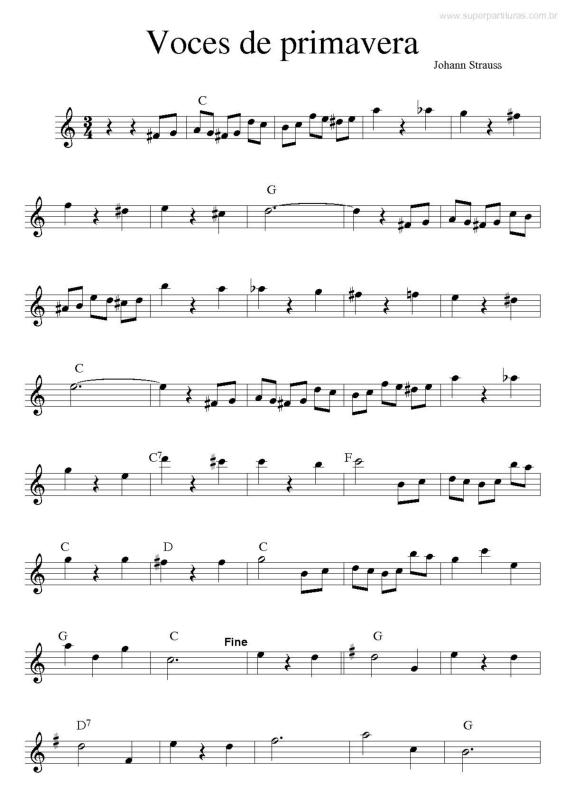 Partitura da música Voces de Primavera