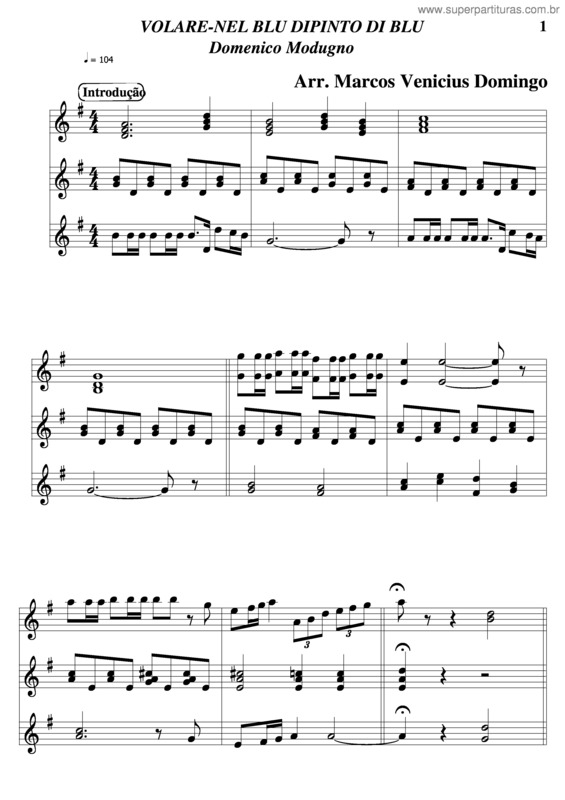 Partitura da música Volare v.4