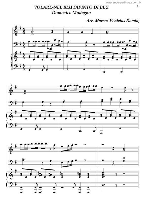 Partitura da música Volare v.5