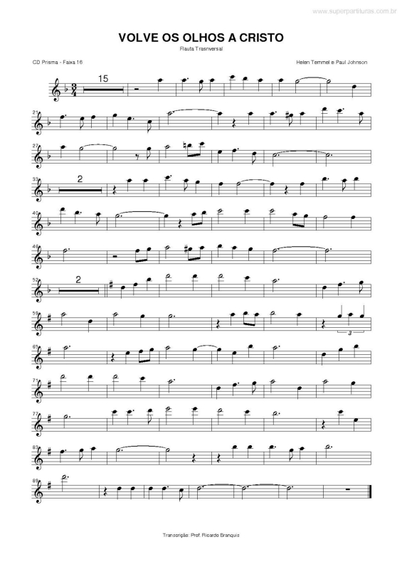 Partitura da música Volve os Olhos a Cristo