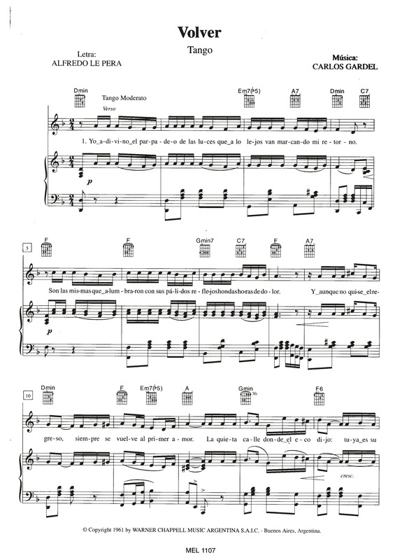 Partitura da música Volver v.5