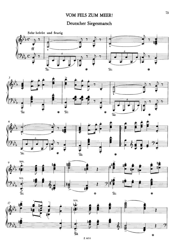 Partitura da música Vom Fels Zum Meer S.229