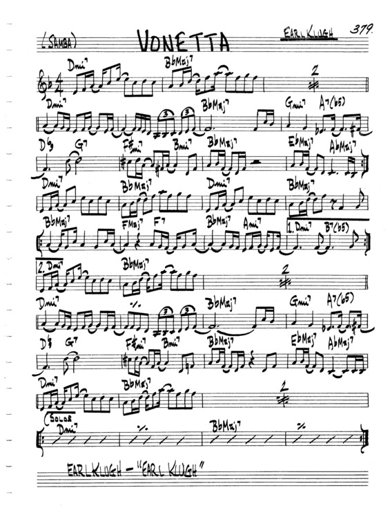Partitura da música Vonetta v.4