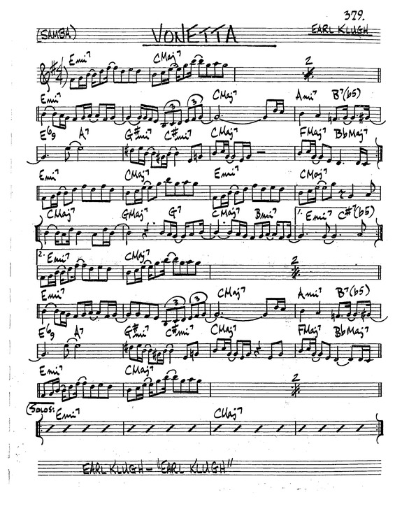 Partitura da música Vonetta v.8