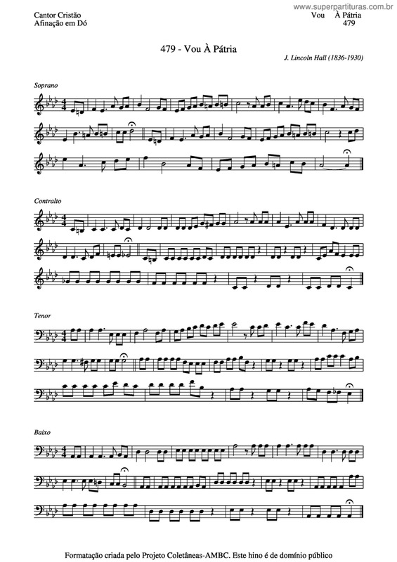 Partitura da música Vou À Pátria v.2