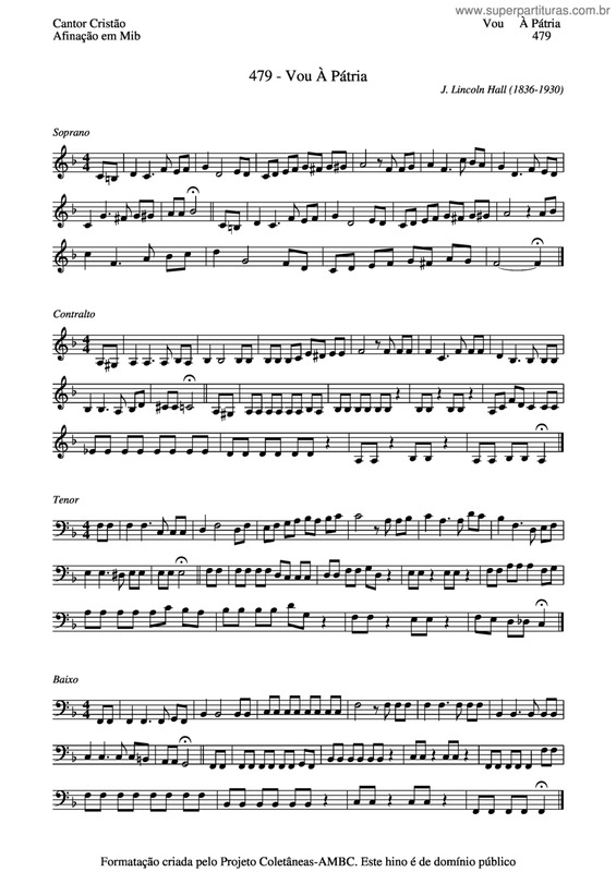 Partitura da música Vou À Pátria v.4