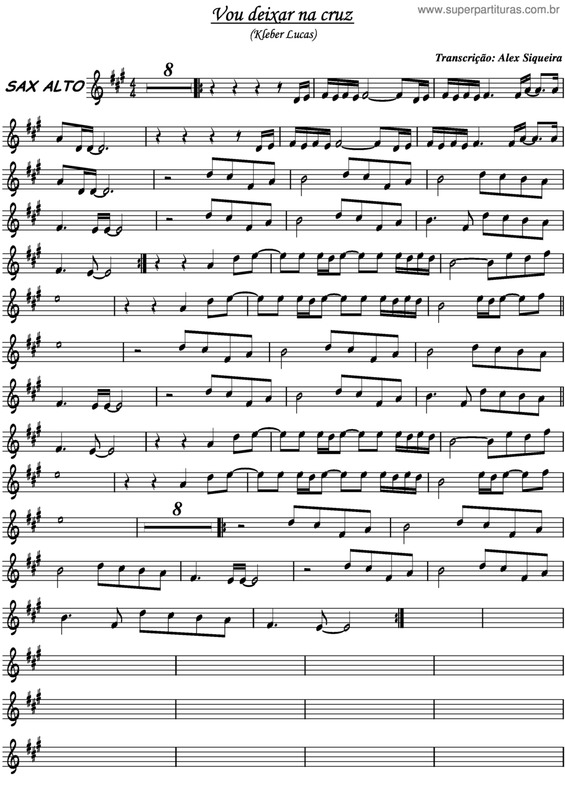 Partitura da música Vou Deixar Na Cruz v.3