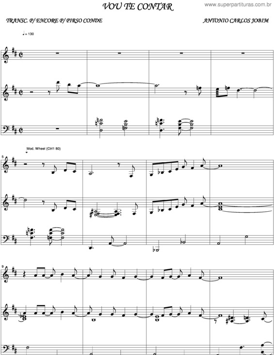 Partitura da música Vou Te Contar v.2