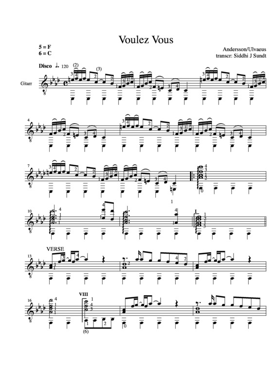Partitura da música Voulez Vous v.4
