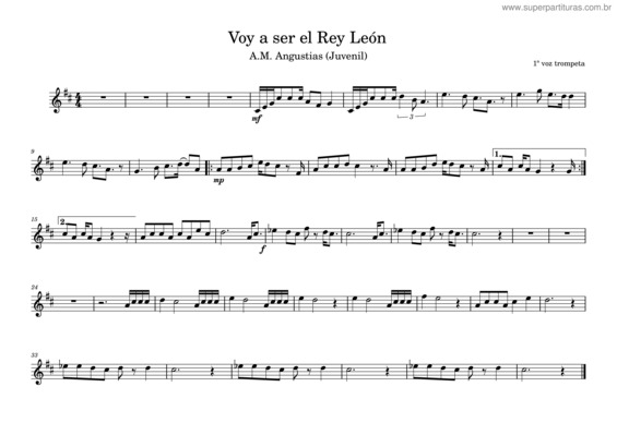 Partitura da música Voy A Ser El Rey León v.3