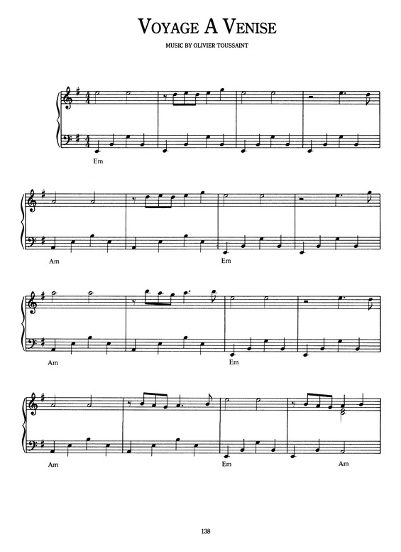 Partitura da música Voyage A Venise