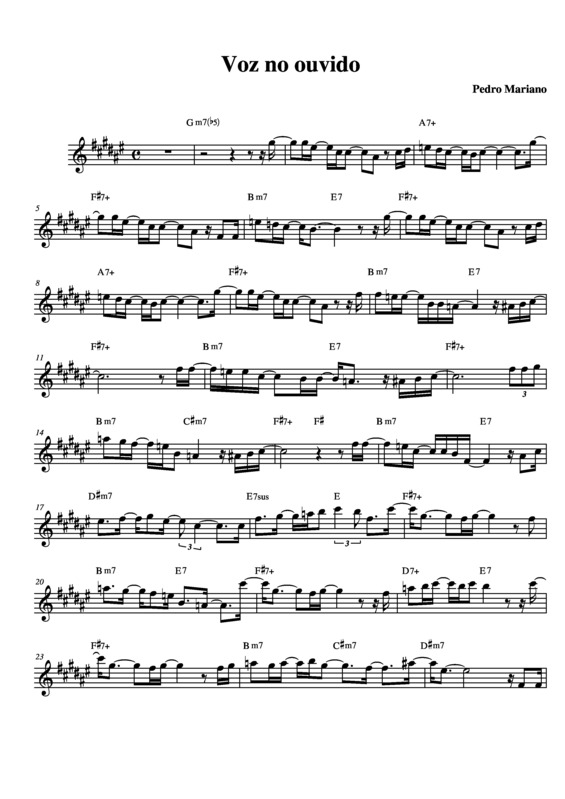 Partitura da música Voz No Ouvido v.3