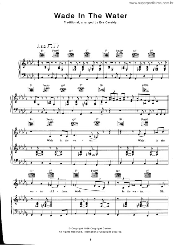 Partitura da música Wade In The Water