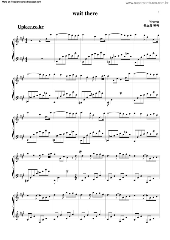 Partitura da música Wait There v.3