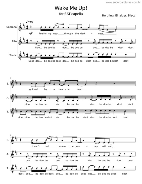 Partitura da música Wake Me Up – Avicii v.14