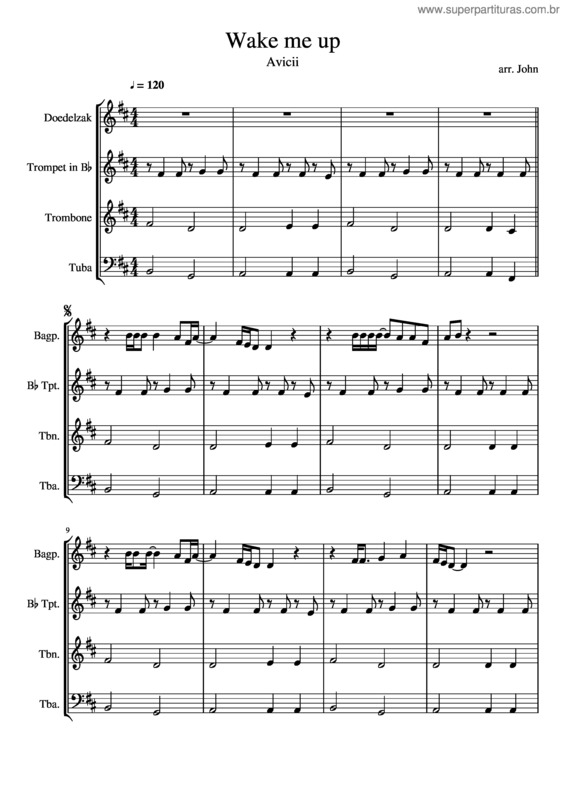 Partitura da música Wake Me Up 1