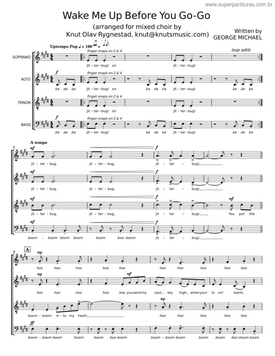 Partitura da música Wake Me Up Before You Go–Go! – George Michael