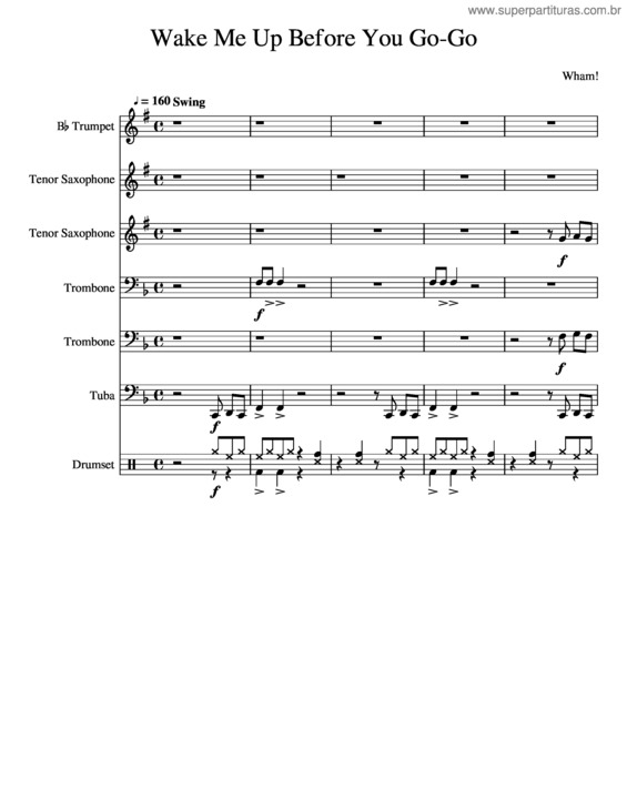 Partitura da música Wake Me Up Before You Go Go v.4