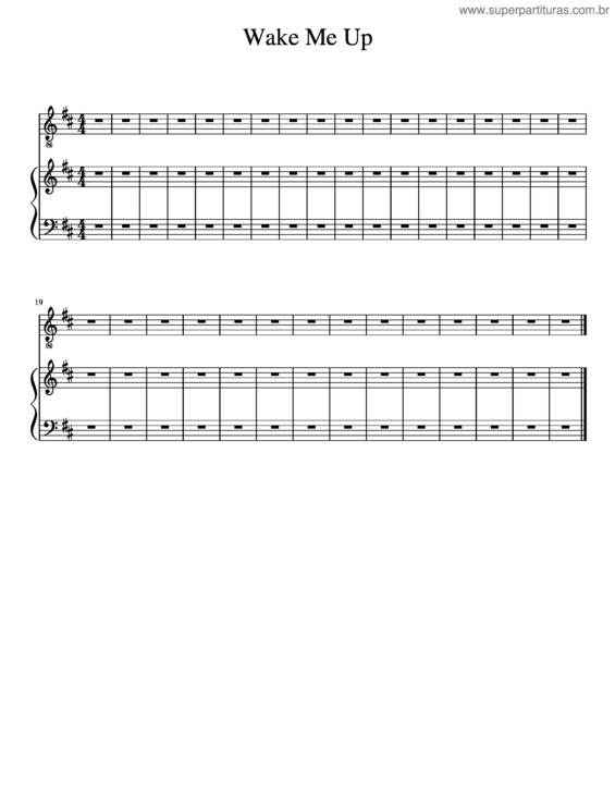 Partitura da música Wake Me Up Musescore