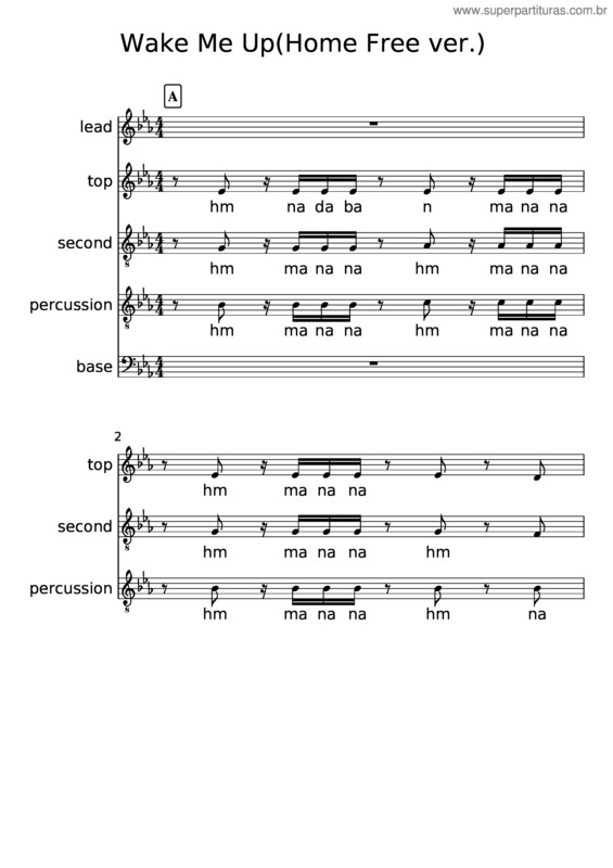 Partitura da música Wake Me Up v.13