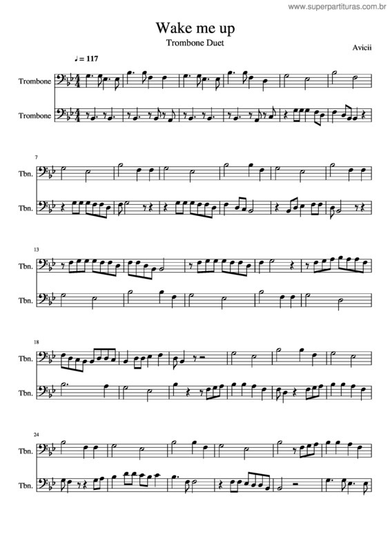 Partitura da música Wake Me Up v.22
