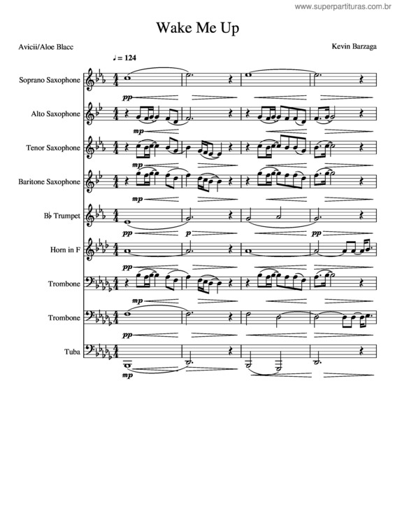 Partitura da música Wake Me Up v.24