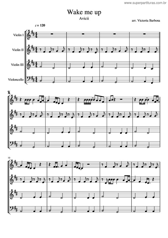 Partitura da música Wake Me Up v.25