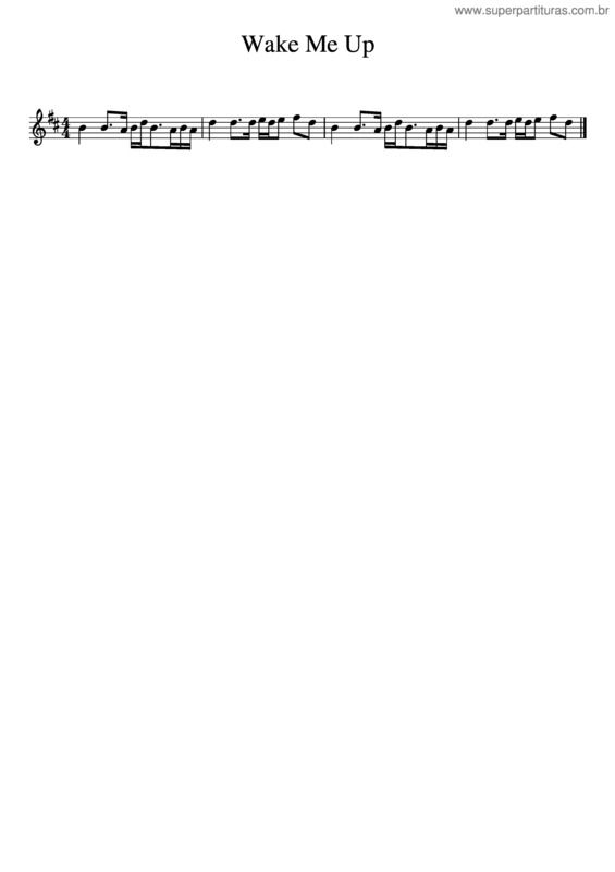 Partitura da música Wake Me Up v.9