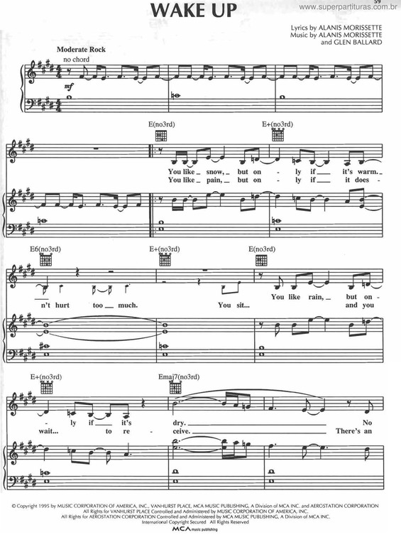 Partitura da música Wake Up v.2