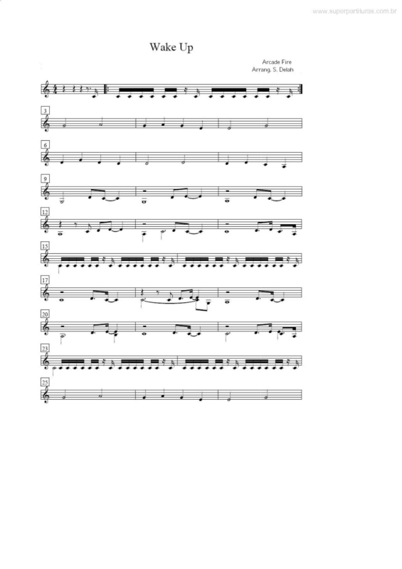 Partitura da música Wake Up