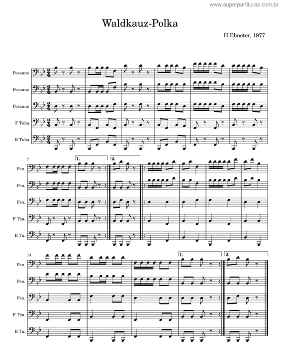 Partitura da música Waldkauz–Polka