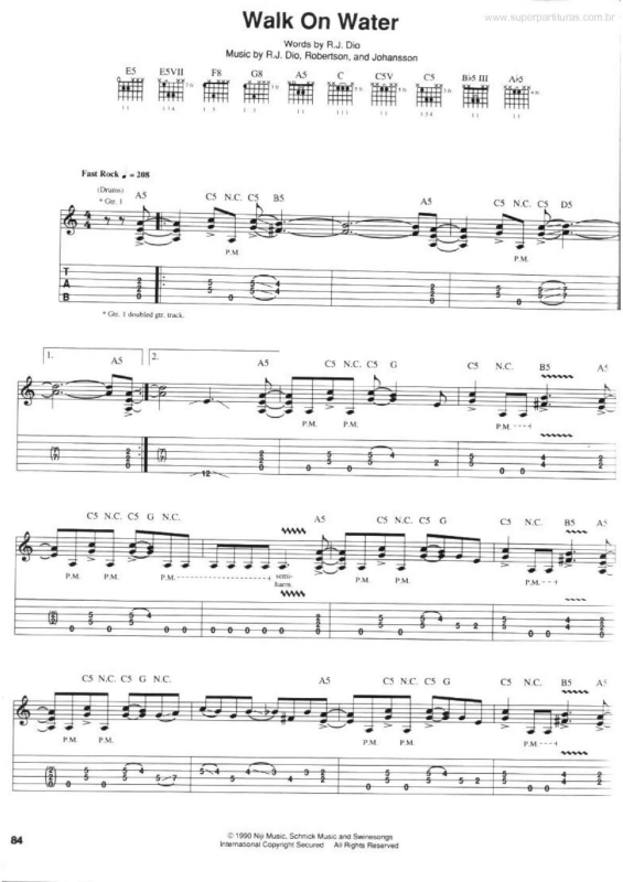 Partitura da música Walk On Over