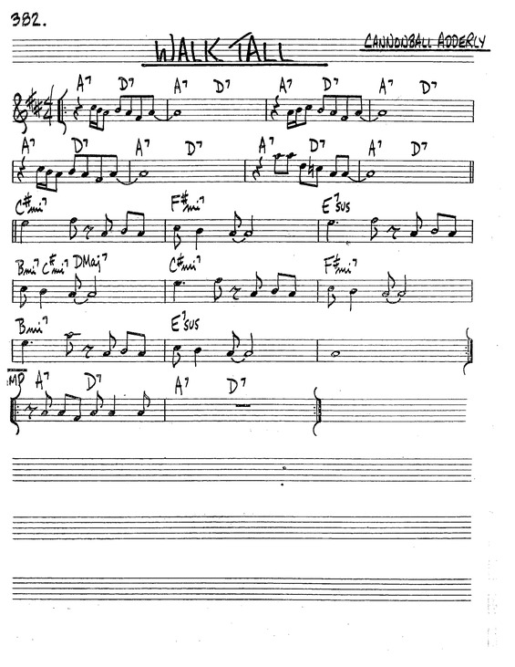 Partitura da música Walk Tall v.8