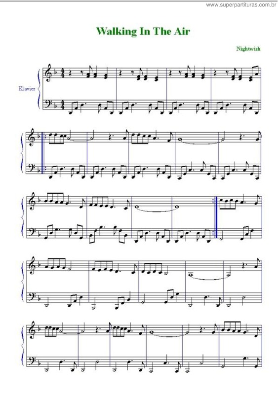 Partitura da música Walking In The Air