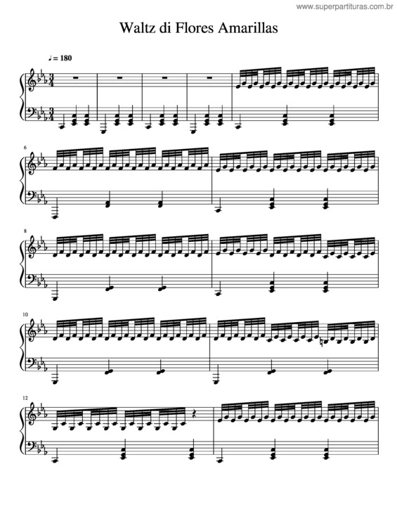 Partitura da música Waltz Di Flores Amarillas
