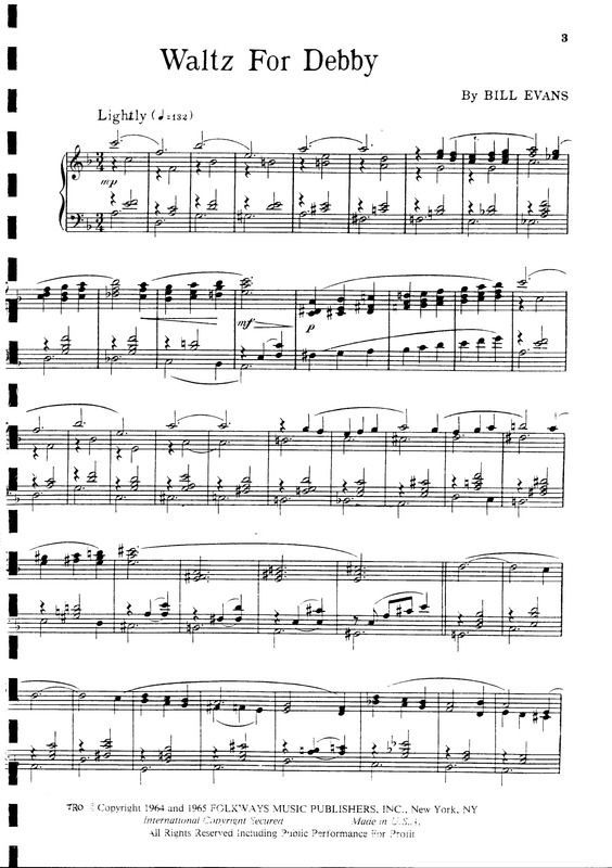 Partitura da música Waltz For Debby