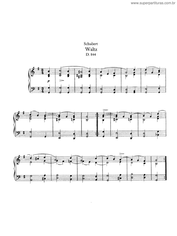 Partitura da música Waltz in G