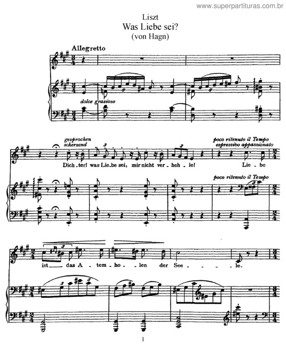 Partitura da música Was Liebe sei
