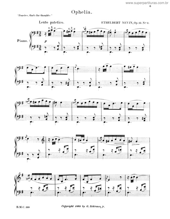 Partitura da música Water Scenes v.3