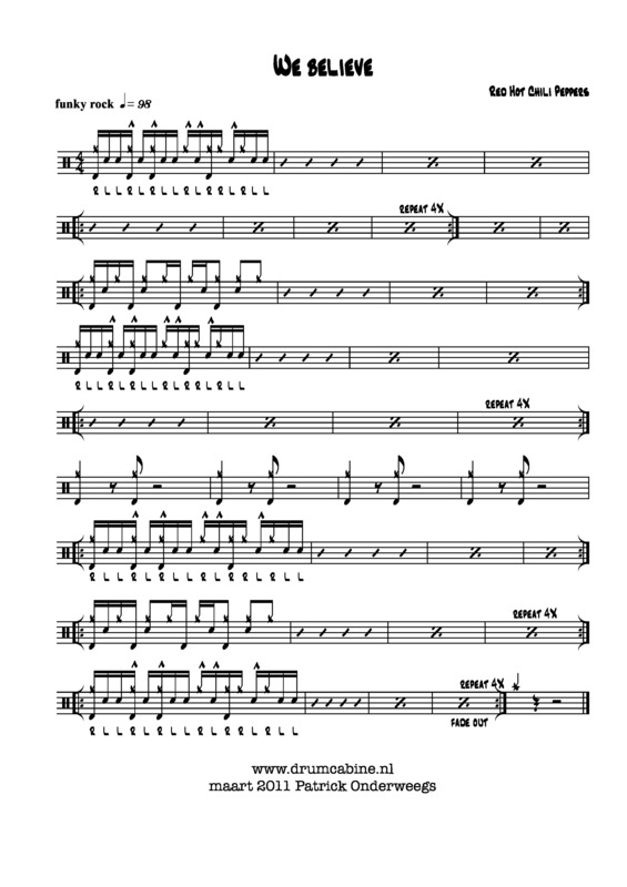 Partitura da música We Believe