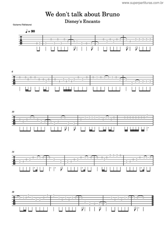 Partitura da música We Don`T Talk About Bruno – No Se Habla De Bruno