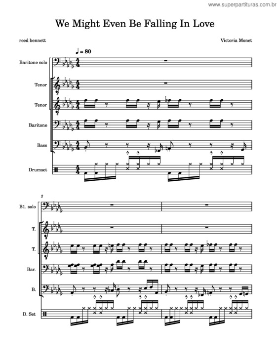 Partitura da música We Might Even Be Falling In Love v.2