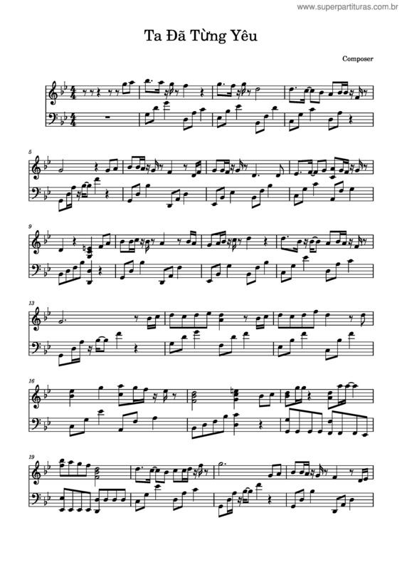 Partitura da música We Were In Love – T–Ara v.2